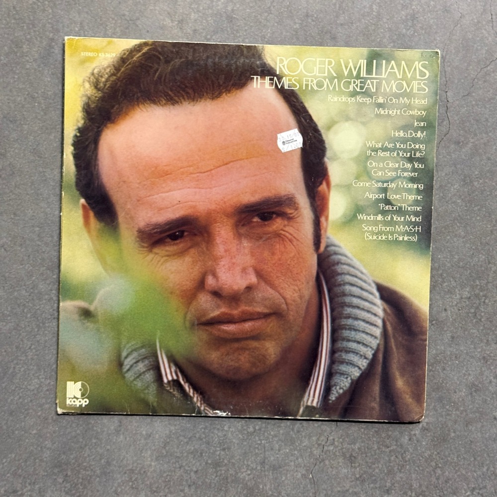 Roger Williams Themes From Great Movies Vinyl LP Kapp KS-3629 Midnight Cowboy